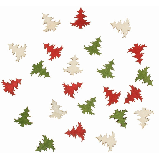 Stromy dřevěné 2 cm 24 kusů