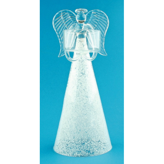 Anděl skleněný na svíčku 19,5 cm Anděl skleněný na svíčku 19,5 cm