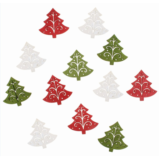 Stromy dřevěné 4 cm 12 kusů