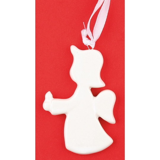 Anděl keramický na zavěšení 7,5 cm Anděl keramický na zavěšení 7,5 cm