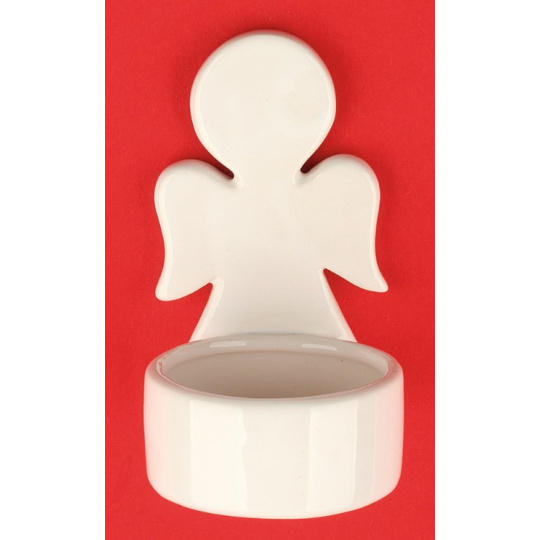 Svícen keramický anděl 9,5 cm