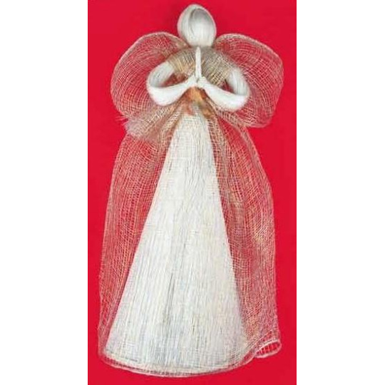 Anděl z banánovníku se zlatou nitkou 32 cm