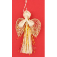 Anděl z banánovníku se zlatou nitkou 8 cm