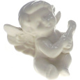 Anděl porcelánový s loutnou 8 cm