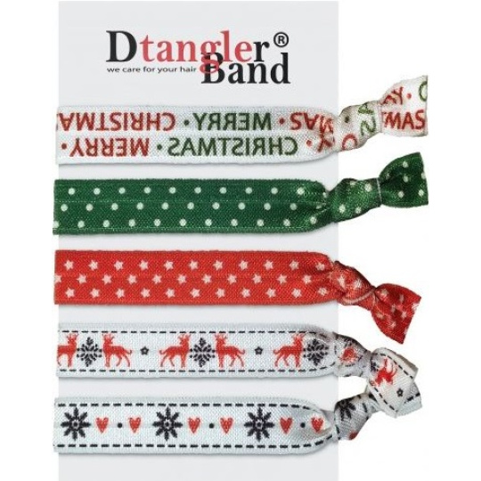 Dtangler Band Set Buble Merry Christmas gumičky do vlasů 5 kusů