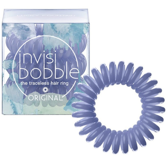 Invisibobble Original Secret Garden Lucky Fountain Gumička do vlasů švestková spirálová 3 kusy