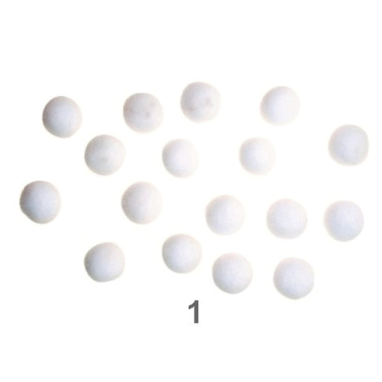 Bambulky Bílé 2,5 cm 18 kusů v sáčku