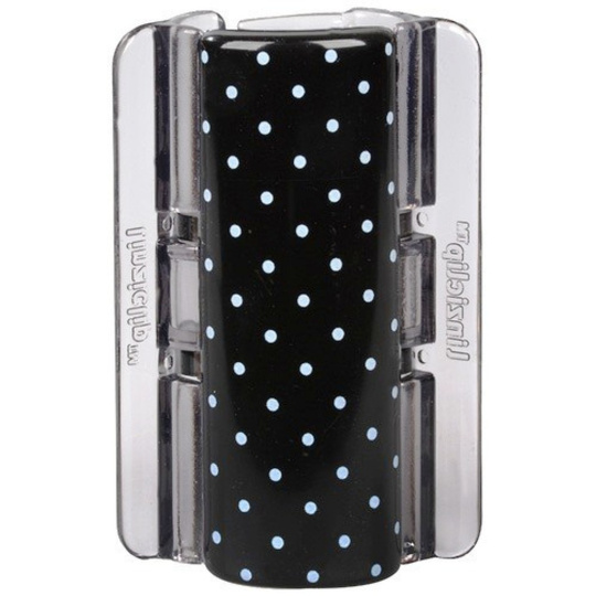 Linziclip Maxi Vlasový skřipec černý s puntíky 8 cm vhodný pro hustší vlasy 1 kus