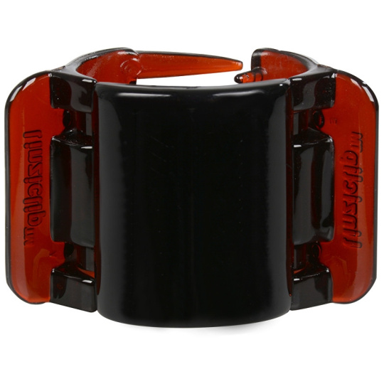 Linziclip Midi Vlasový skřipec černý s hnědými křídly 3,5 cm vhodný pro středně husté a husté vlasy 1 kus