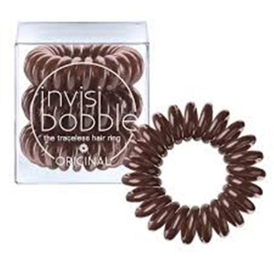 Invisibobble Original Pretzel Brown Gumička do vlasů hnědá spirálová 3 kusy