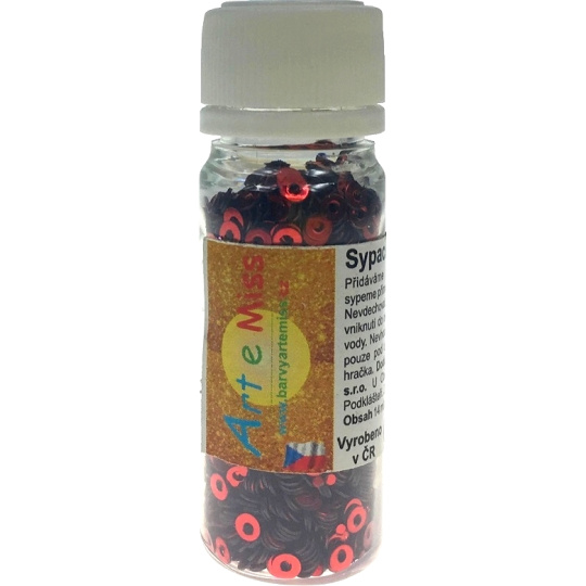 Art e Miss Sypací glitr pro dekorativní použití Červená kolečka 14 ml
