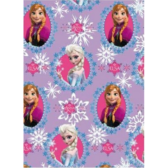 Hoomark Dárkový balicí papír 70 x 200 cm Frozen Princezny fialový