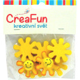 CreaFun Slunce dřevěné 3,5 cm 8 kusů