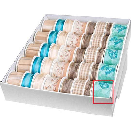 Ditipo Stuha látková s drátkem tyrkysově zelená s motýlím vzorem 2 m x 40 mm