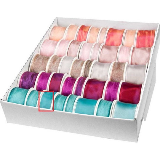 Ditipo Stuha látková s drátkem tyrkysově zelená 3 m x 25 mm