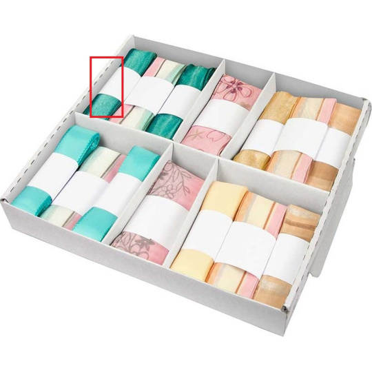 Ditipo Stuha látková Flora tyrkysově zelená průsvitná 3 m x 25 mm