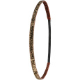 Ivybands Protiskluzová čelenka do vlasů hnědá s glitry, unisex, 1 cm
