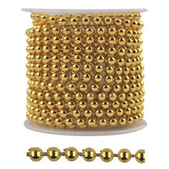 Řetízek zlatý plastový, dekorační 3 m