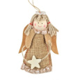 Anděl jutový na zavěšení 13 cm