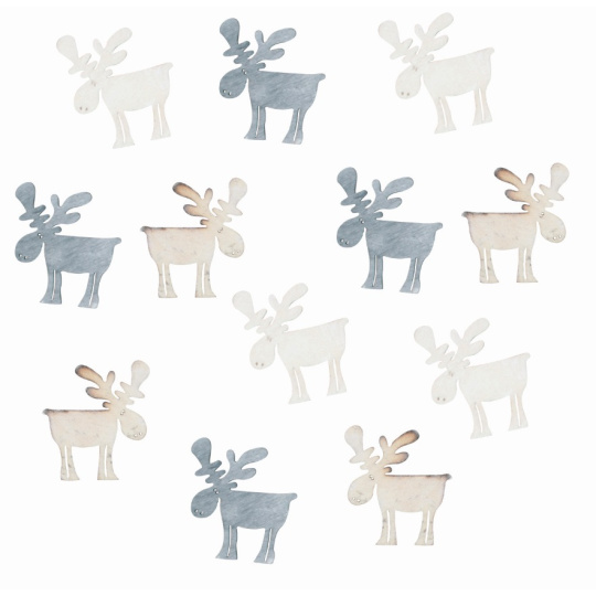 Sobi dřevění šedí 4 cm, 12 kusů