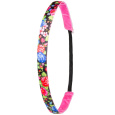 Ivybands protiskluzová čelenka do vlasů půlnoční růže, unisex, 1,6 cm