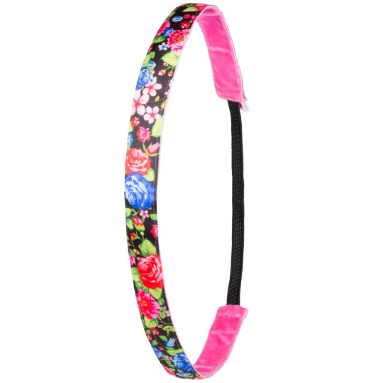 Ivybands protiskluzová čelenka do vlasů půlnoční růže, unisex, 1,6 cm
