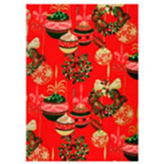 Ditipo Dárkový balicí papír 70 x 200 cm Vánoční Luxusní červený vánoční ozdoby