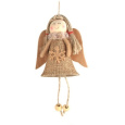 Anděl jutový s hvězdou na zavěšení 13 cm č.3