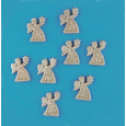 Andílci zlatí s glitry 3,3 cm, 8 kusů v krabičce