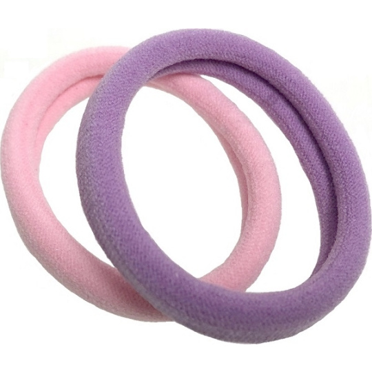 Vlasová gumička růžová, fialová 5 x 1 cm 2 kusy