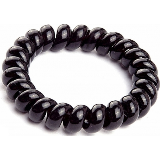 Vlasová gumička spirála plastová černá 5 x 0,8 cm 1 kus