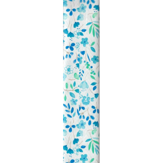 Nekupto Dárkový balicí papír 70 x 150 cm Modro-zelený květiny