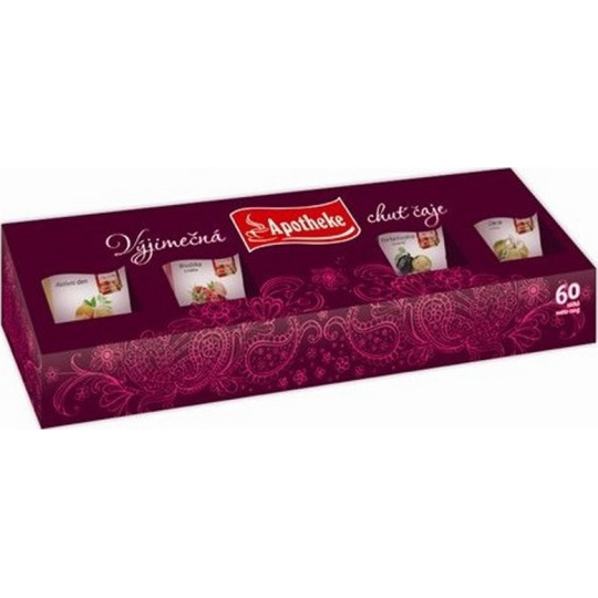 Apotheke Výjimečná chuť čaje kolekce prémiových čajů exkluziv 60 sáčků x 2 g, sada