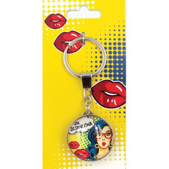 Nekupto Buď Jedinečná klíčenka Pop 9 x 3,5 cm