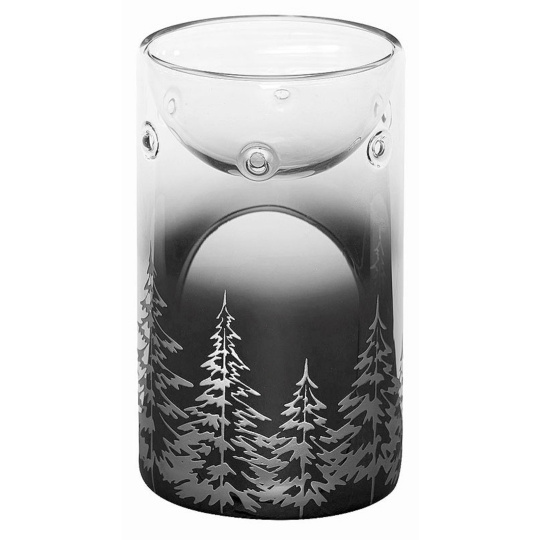 Yankee Candle Winter Trees - Zimní stromy prstenec aromalampa skleněná čirá a stříbrná 15 x 8 cm