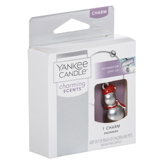 Yankee Candle Charming Scents kovový přívěsek ve tvaru stněhuláka na visačku do auta Snowman