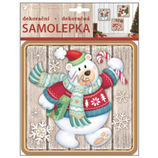 Samolepka plastická lední medvěd 23 x 18 cm