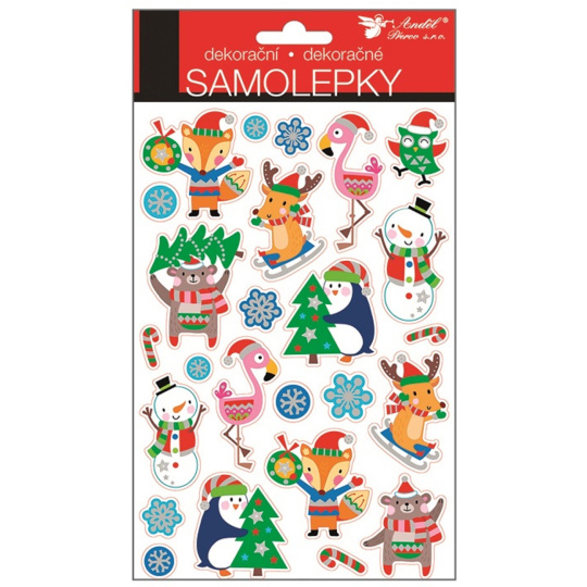 Samolepka plastická s plameňákem 25 x 14 cm