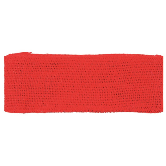 Stuha z juty červená šířka 6 cm, 2 m
