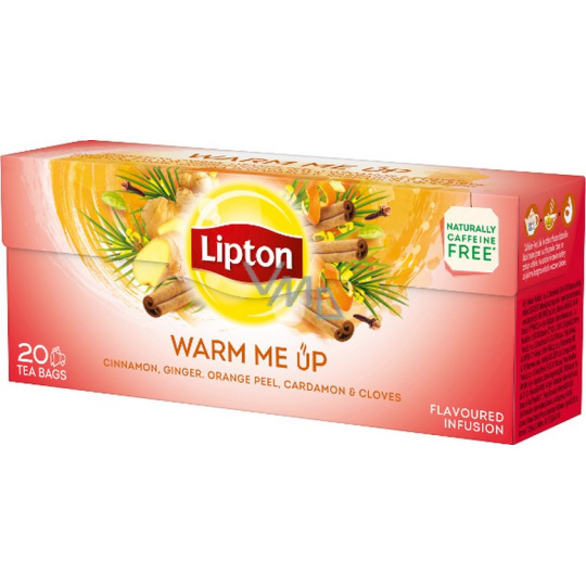 Lipton Warm Me Up ovocný aromatizovaný čaj s kořením 20 nálevových sáčků 36 g Lipton Warm Me Up ovocný aromatizovaný čaj s kořením 20 nálevových sáčků 36 g