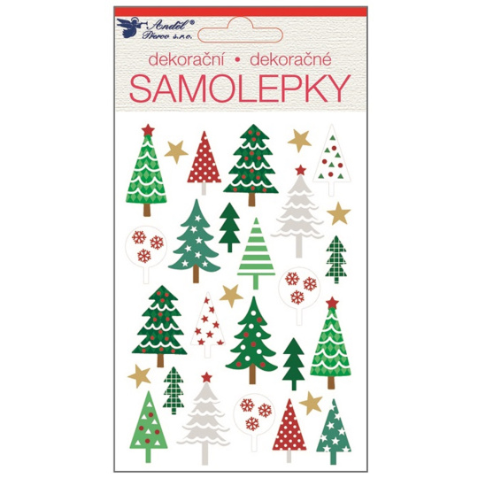 Samolepka plastická stromky 19 x 10 cm