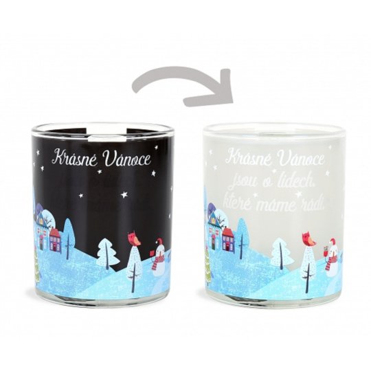 Albi Měnící skleněný hrnek Krásné Vánoce jsou o lidech, které máme 310 ml