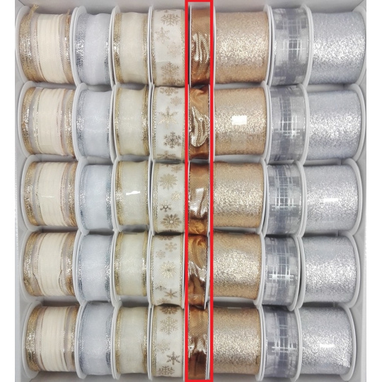 Ditipo Stuha látková s drátkem zlatá 4 m x 15 mm