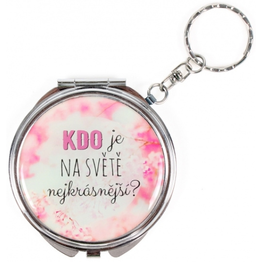 Albi Zrcátko - klíčenka s textem Kdo je na světě nejkrásnější? 6,5 cm