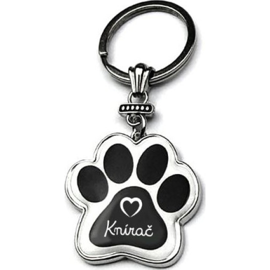 Nekupto Mazlíčci klíčenka ve tvaru tlapky Knírač 40 x 85 x 3 mm