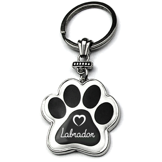 Nekupto Mazlíčci klíčenka ve tvaru tlapky Labrador 40 x 85 x 3 mm