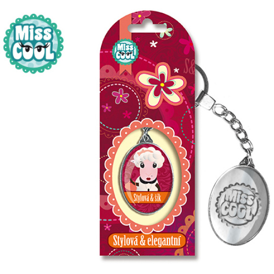 Nekupto Miss Cool Klíčenka Ovečka Stylová & elegantní 4 x 2,7 cm