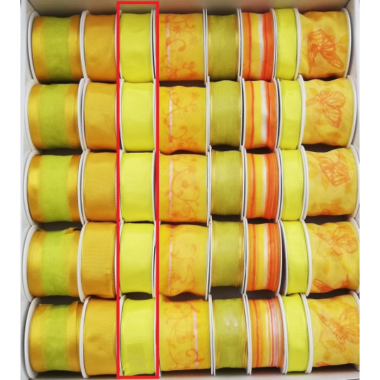 Ditipo Stuha látková s drátkem žlutá neon 3 m x 25 mm