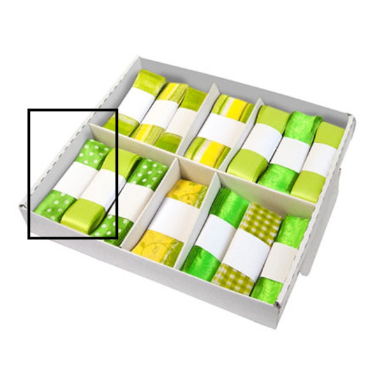 Ditipo Stuha látková Flora zelená, puntík 3 m x 25 mm