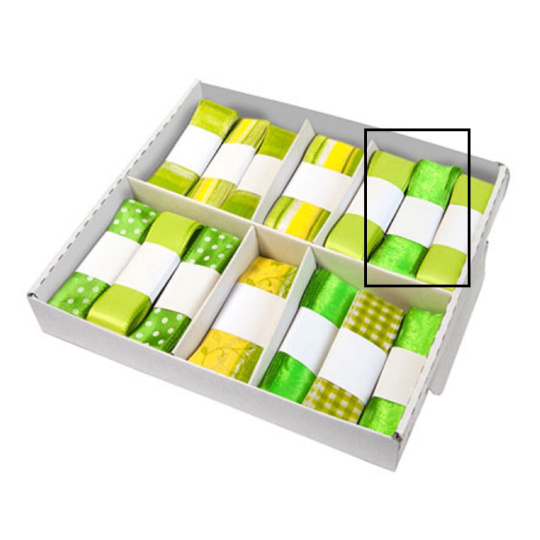 Ditipo Stuha látková Flora zelená, průsvitná 3 m x 25 mm